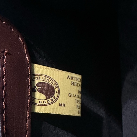 Vintage Red Goose Leather Handbag black & Brown Aztec Pattern Satchel/crossbody - Picture 12 of 17